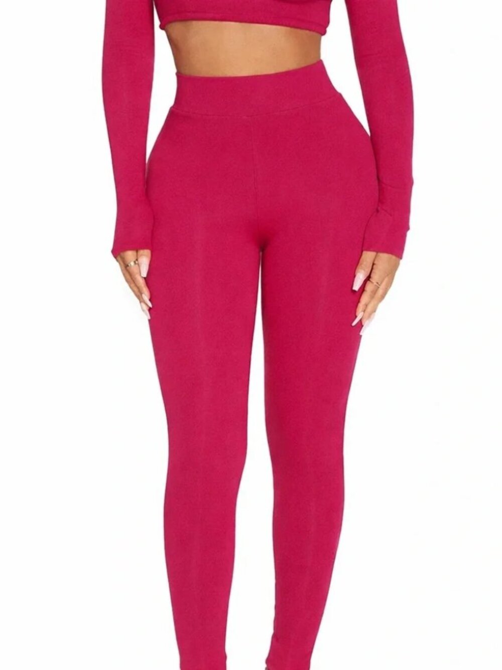 **NWT** Naked Wardrobe High Waisted Leggings in Raspberry Size S